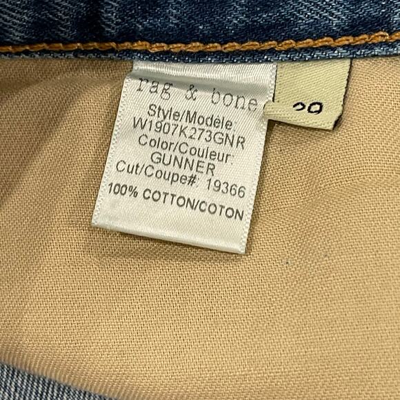 Rag & Bone Raw Hem Destroyed Jean Shorts in Gunner Size 29 - Picture 8 of 9